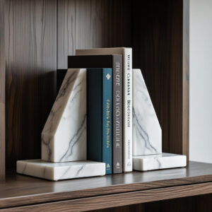 marble bookend set